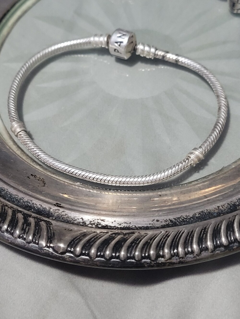 Pandora Polished Sterling Silver Snake Chain Bracelet - Silver